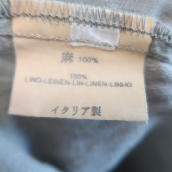 Mason's Woman Rites Taupe Grey Linen Snap Front Top S - Picture 6 of 7